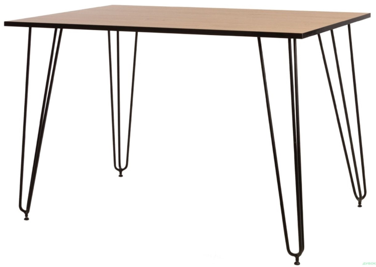 Обеденный стол Новый стиль Aller Black/Oak 120x80