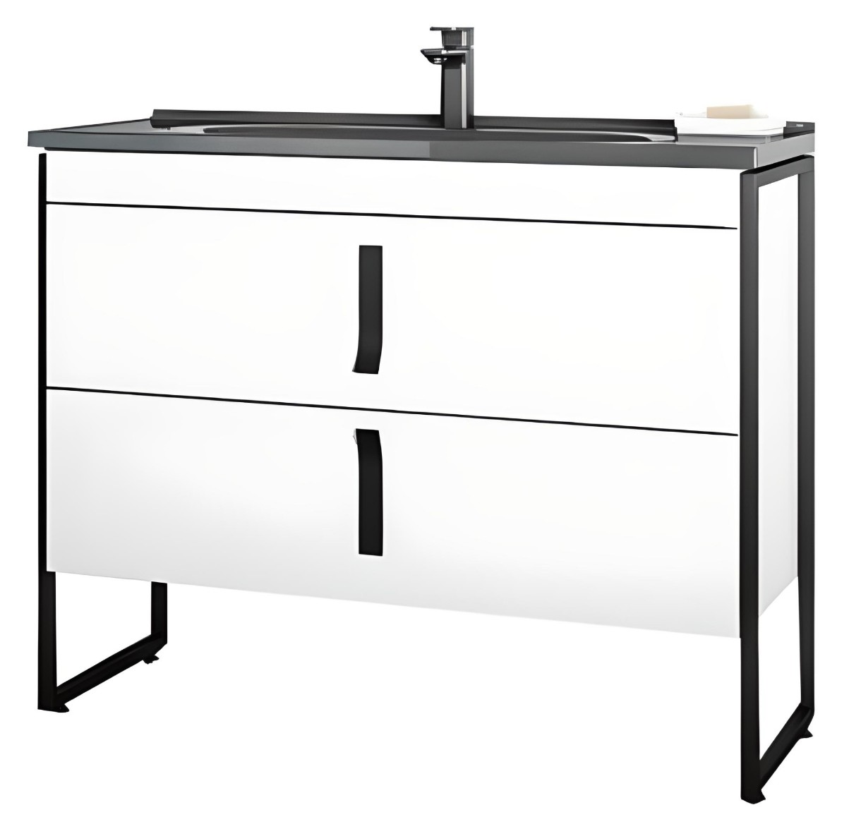 Шкаф с умывальником Orka Modena 80 White (17422) (Washbasin Black)