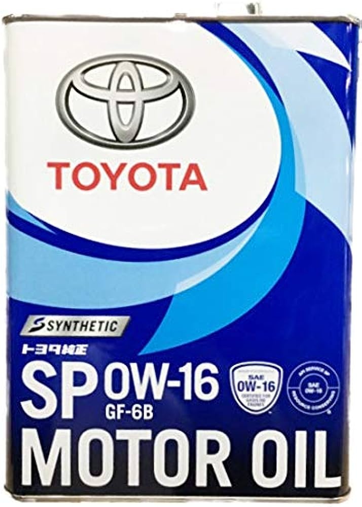 Моторное масло Toyota Castle Motor Oil SP 0W-16 4L