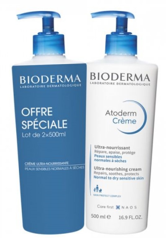 Cremă pentru corp Bioderma Atoderm 2pcs 500ml