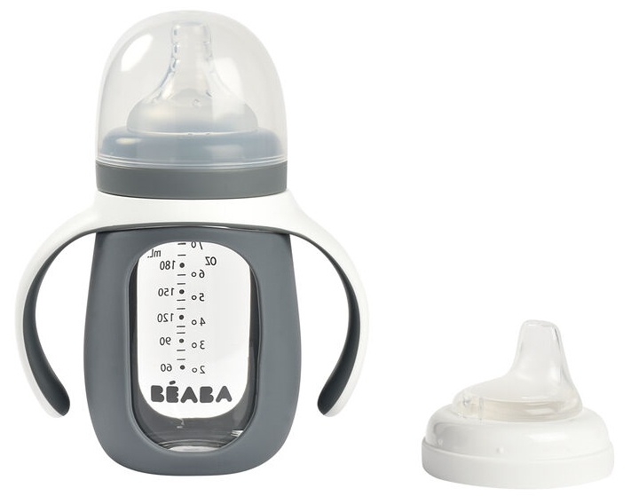 Бутылочка для кормления Beaba 2in1 210ml Mineral Grey (913538)