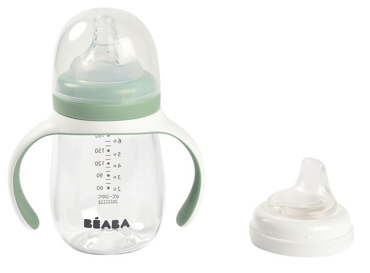 Biberon pentru bebeluș Beaba 2in1 210ml Sage Green (913537)