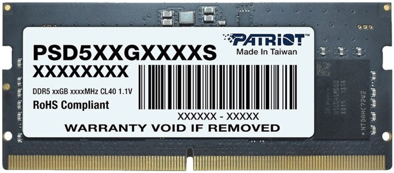 Оперативная память Patriot Signature Line 8Gb DDR5-4800MHz SODIMM (PSD58G480041S)