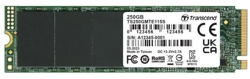 SSD накопитель Transcend 115S 250Gb (TS250GMTE115S)  