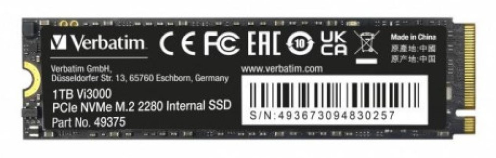 Solid State Drive (SSD) Verbatim Vi3000 1Tb (VI3000-1TB-49375) 