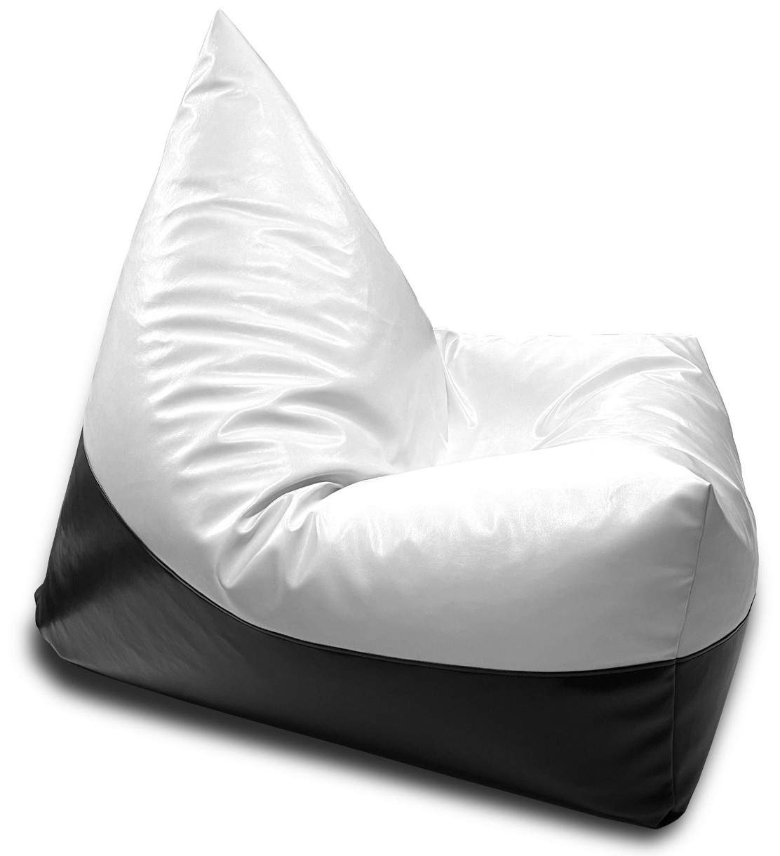 Fotoliu puf BeanBag Max Пирамида XL Белый/Черный