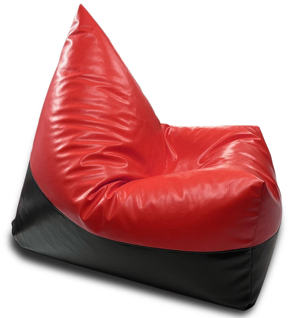 Puf BeanBag Max Piramidă XL Roșu/Negru