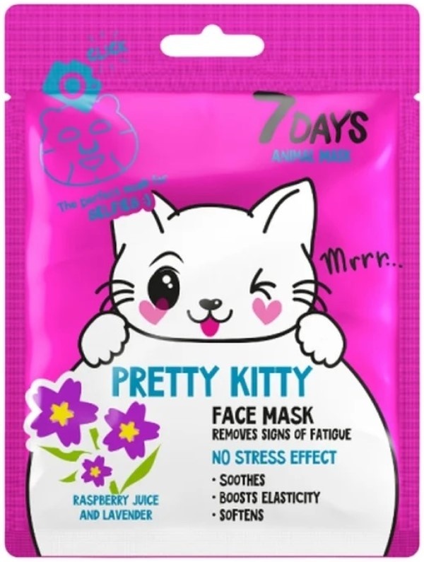 Mască pentru față 7 Days Animal Pretty Kitty 28g