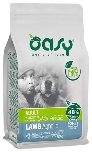 Сухой корм для собак Oasy Adult Dogs Medium/Large Lamb 12kg