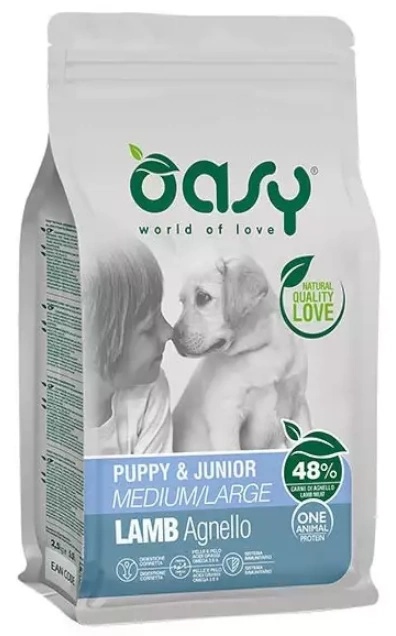 Сухой корм для собак Oasy Puppy & Junior Medium/Large Lamb 12kg