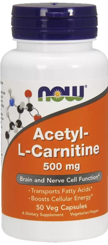 Аминокислоты NOW Acetyl-L-Carnitine 500mg 50cap