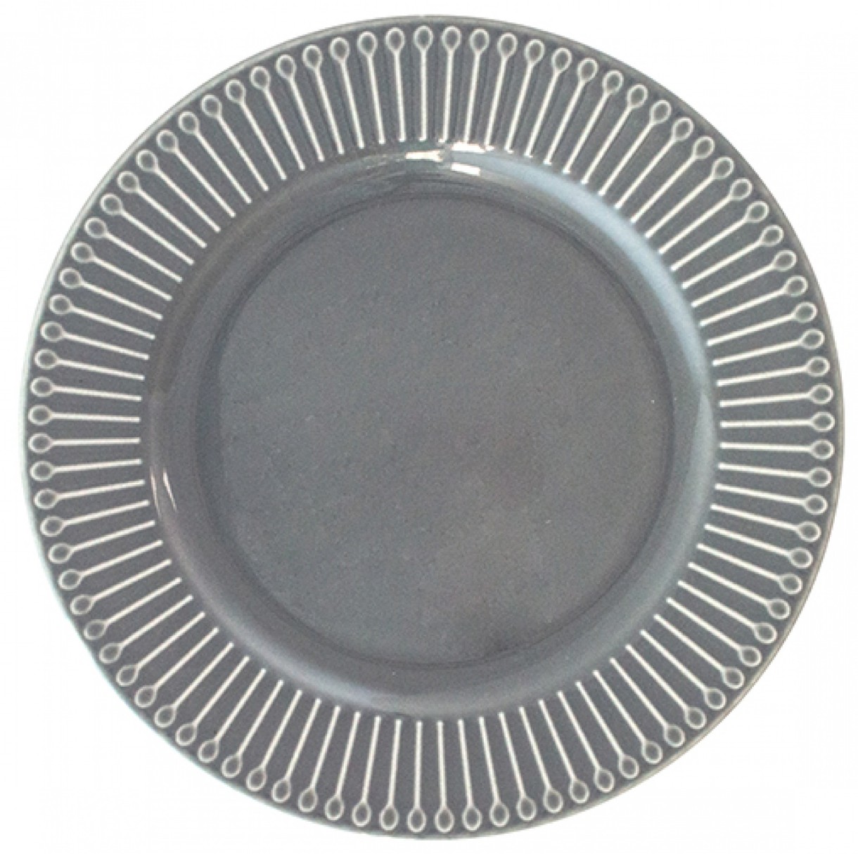 Набор обеденных тарелок Casa Masa Strips 21cm Grey (AL-006) 6pcs