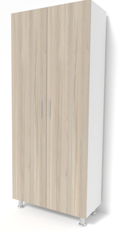 Шкаф Smartex N4 100x40x208cm Белый/Дуб Светлый