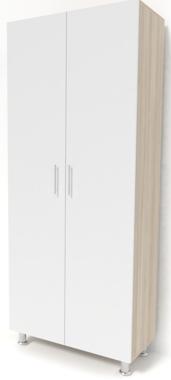 Шкаф Smartex N4 100x40x208cm Дуб Светлый/Белый