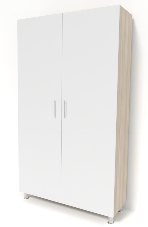 Шкаф Smartex N4 120x40x208cm Дуб Светлый/Белый