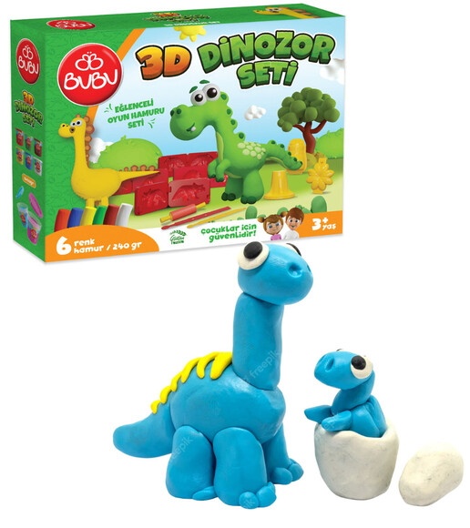 Пластилин BuBu Play Dough 3D Dinosaur OH0012