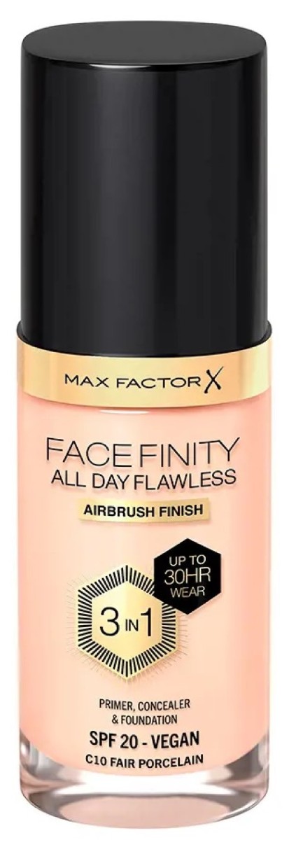 Fond de ten pentru față Max Factor Face Finity All Day Flawless 3in1 C10 Fair Porcelain