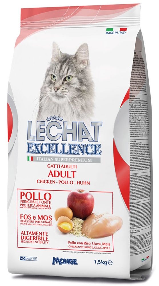 Сухой корм для кошек Lechat Excellence Adult Pollo 1.5kg