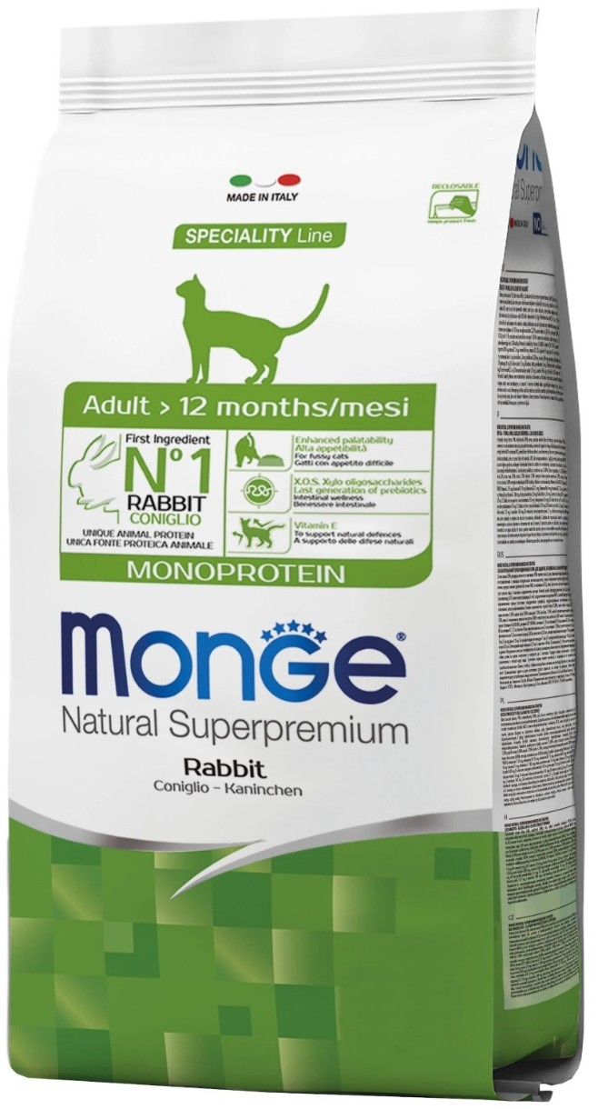 Сухой корм для кошек Monge Superpremium Adult Monoprotein Coniglio 1.5kg