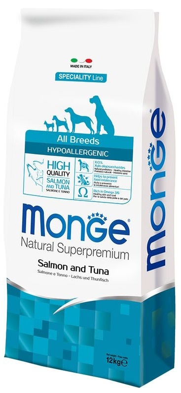 Сухой корм для собак Monge Superpremium All Breeds Adult Hypo Salmon/Tuna 12kg