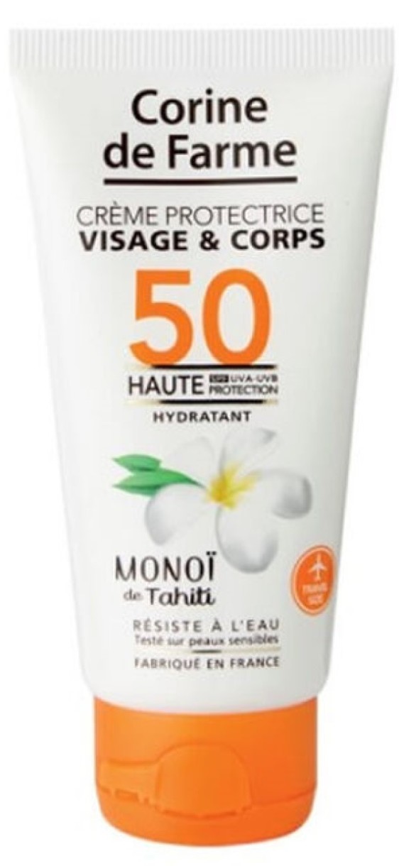 Солнцезащитный крем Corine de Farme Sun Cream Monoi SPF50 50ml