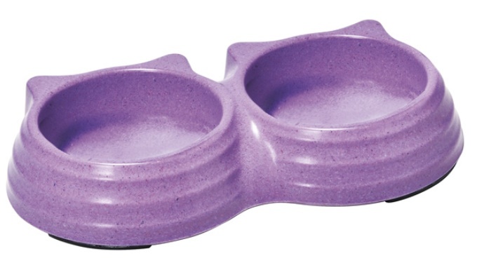 Bol pentru câini Record Bamboo Lilac 2x150ml