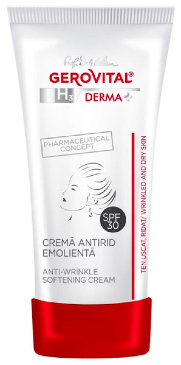 Cremă pentru față Gerovital H3 Derma+ Anti-Wrinkle Softening Cream SPF30 30ml