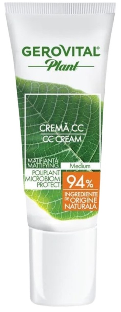 CC Cremă Gerovital Plant Medium Mattifying CC Cream 30ml