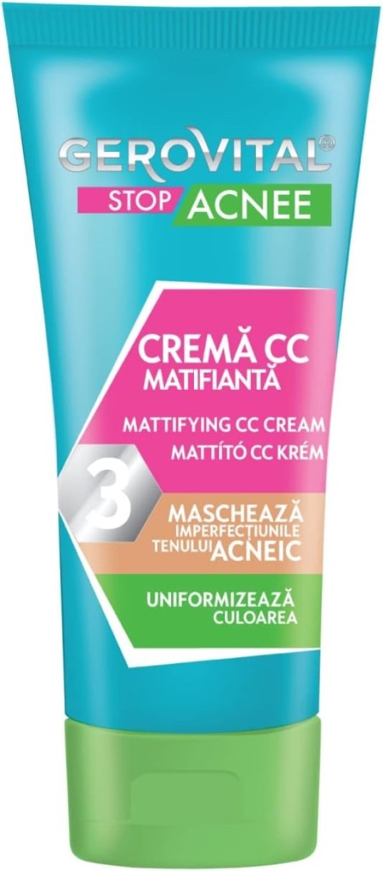 CC Cremă Gerovital Stop Acne Mattifying CC Cream 30ml