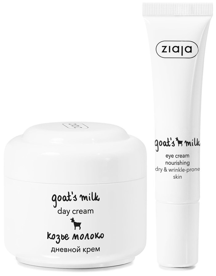 Set Cadou Ziaja Goat's Milk Day Cream 50ml + Goat's Milk Eye Cream 15ml