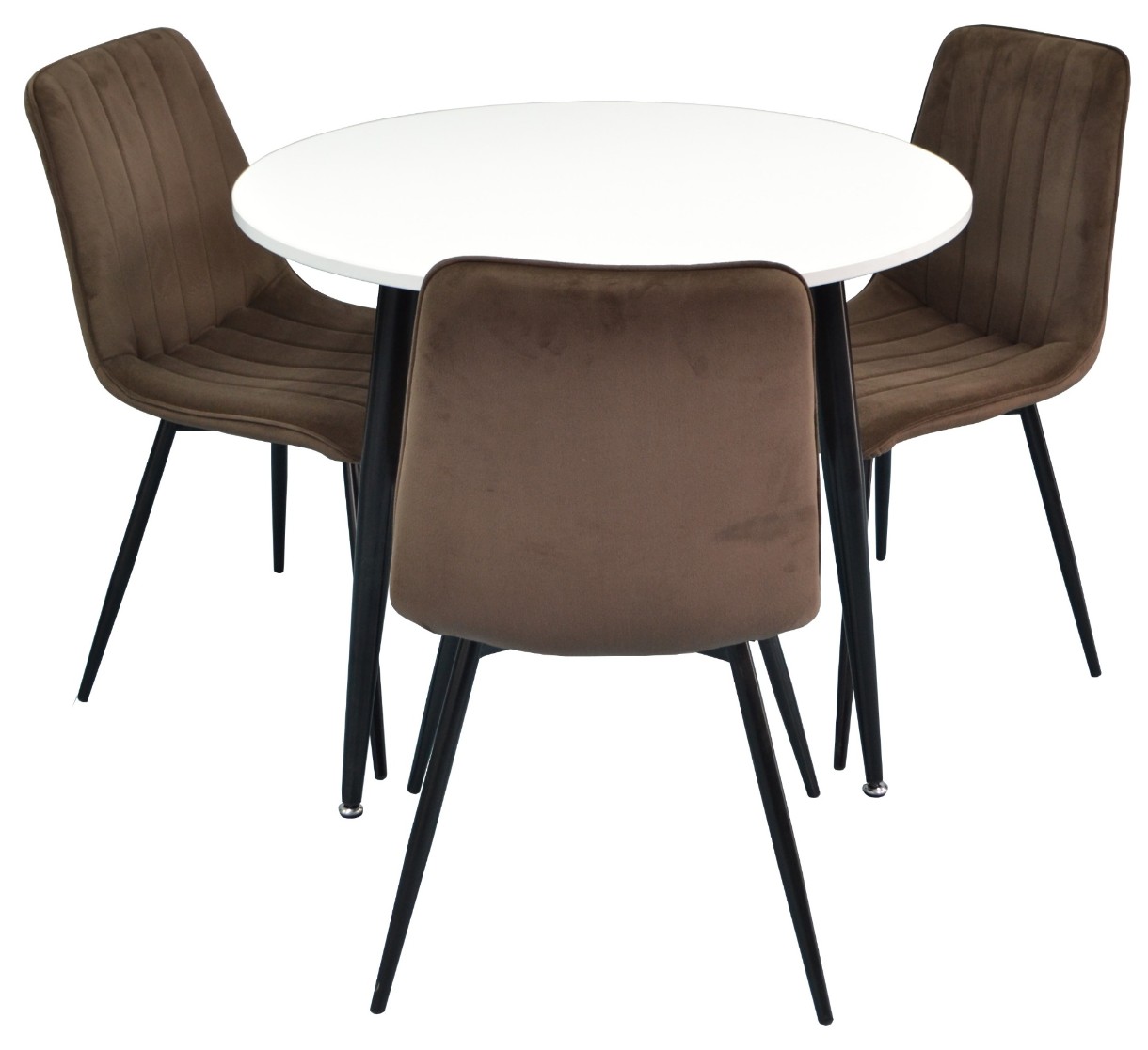 Комплект для столовой Evelin DT 404-3 + 3 XR-154B Brown 12 88cm Velur