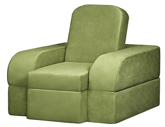 Бескаркасное раскладное кресло Edka Terra 100x200x45 M27 Verde
