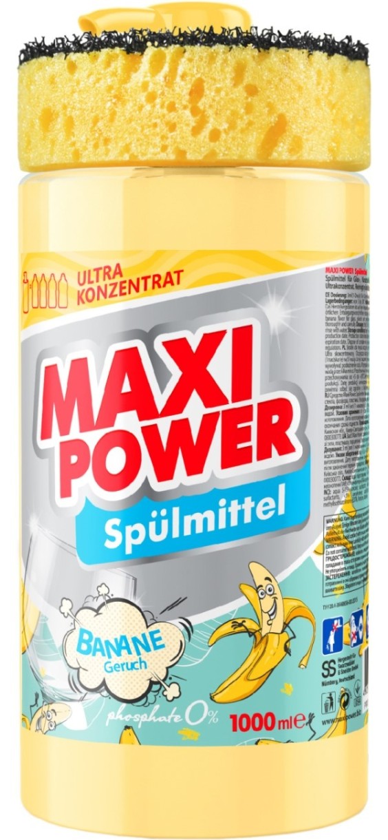 Средство для мытья посуды Maxi Power Banana 1L