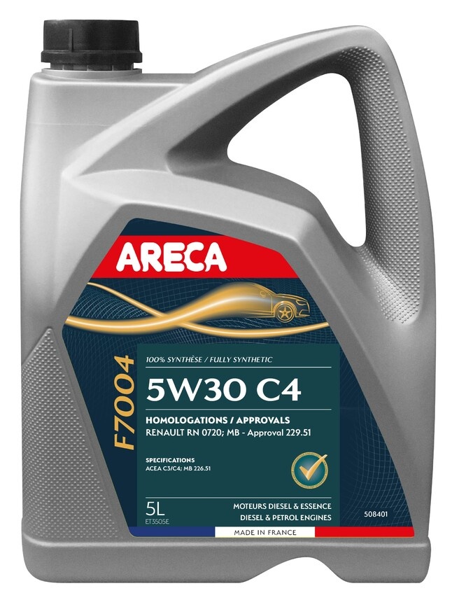 Моторное масло Areca F7004 5W-30 C4 5L