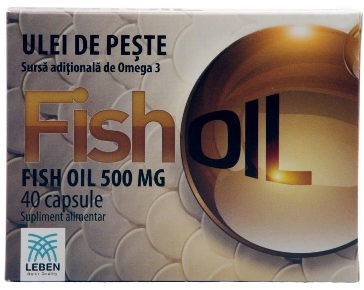 Витамины Leben Fish Oil 500mg 40cap