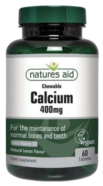 Витамины Natures Aid Chewable Calcium + D3 60tab