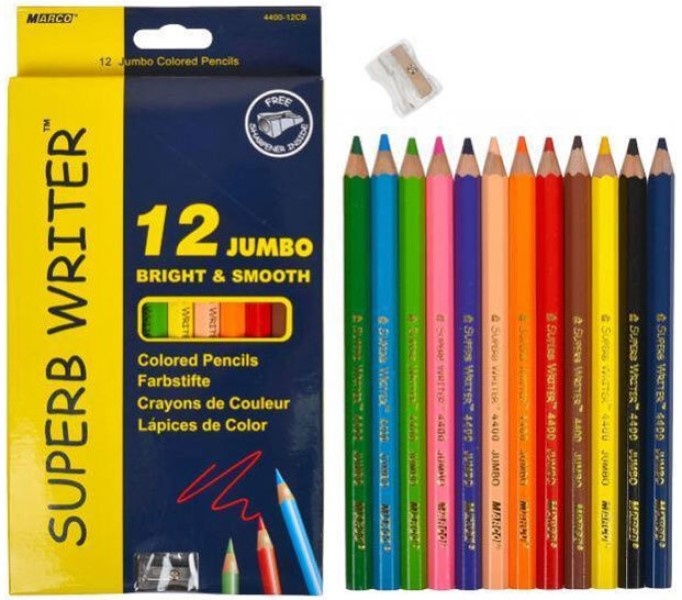 Набор цветных карандашей Marco SuperbWriter Jumbo 12pcs (4400-12CB)