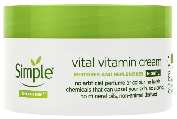 Крем для лица Simple Kind to Skin Vital Vitamin Night Cream 50ml