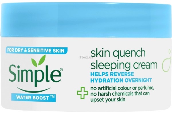 Крем для лица Simple Water Boost Skin Quench Sleeping Cream 50ml