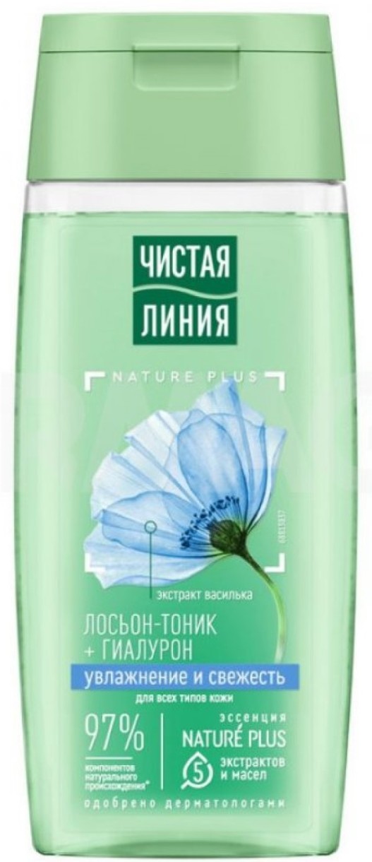 Loțiune-tonic pentru față Чистая Линия Nature Plus Floarea de colt Toate tipurile 100ml