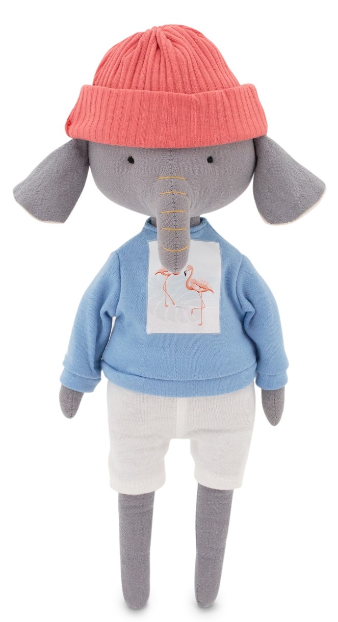 Jucărie de pluș Orange Toys Ali the Elephant: Blue Sweatshirt (CM04-14/S28)