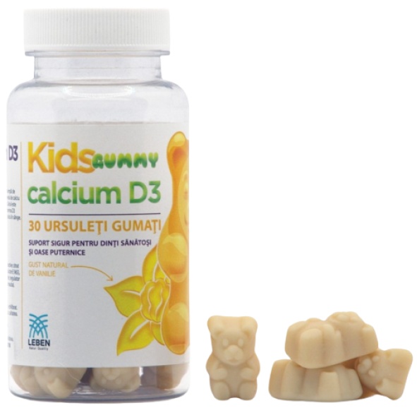 Витамины Leben Kids Gummy Calcium D3 30pcs