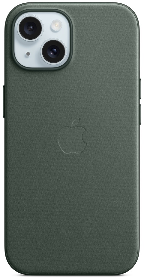 Husa de protecție Apple iPhone 15 Plus FineWoven Case with MagSafe Evergreen