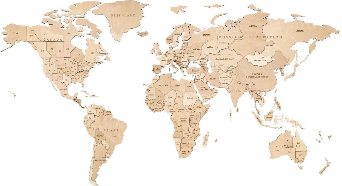 Декоративное панно Ewa Toys World Map M Untouched World