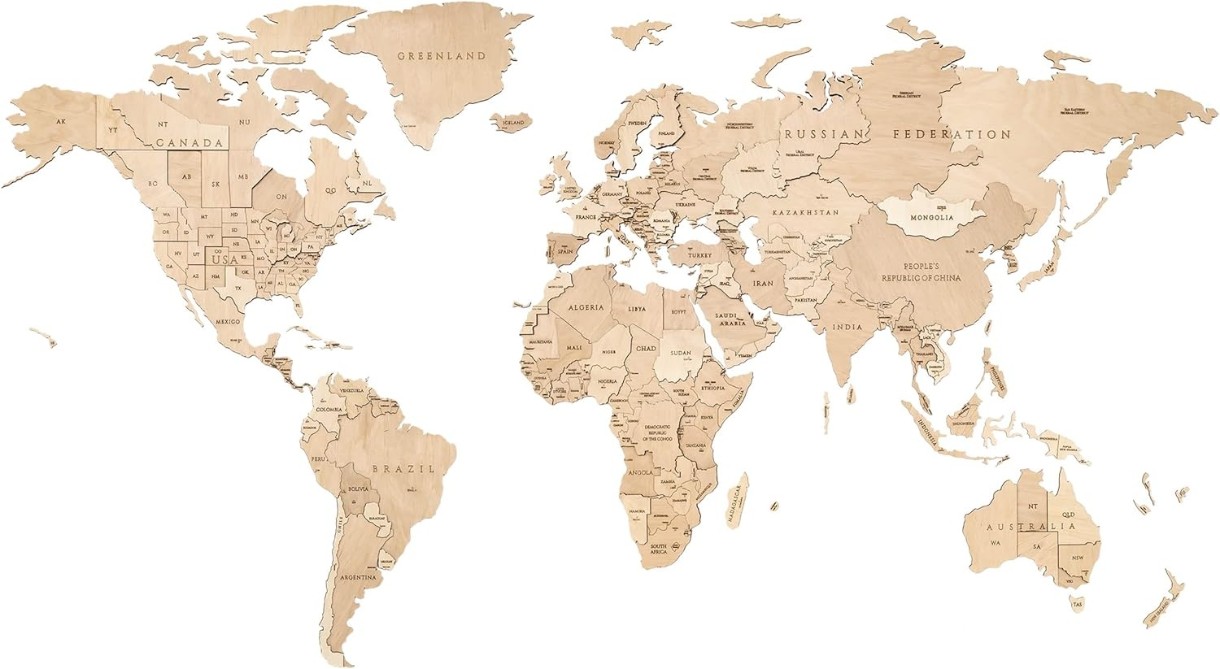 Пазл Ewa Toys World Map S Untouched World