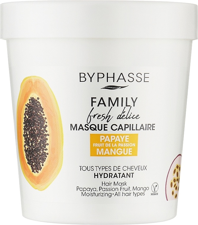 Mască pentru păr Byphasse Family Fresh Delice Mango Passion Fruit Papaya Mask 250ml