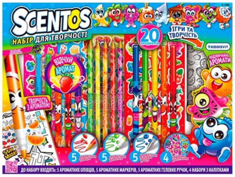 Набор цветных карандашей Scentos Fructomania 42132-1