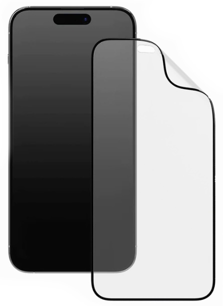 Sticlă de protecție pentru smartphone RhinoShield 3D Impact Screen Protector for iPhone 15 Privacy Alignment Frame Black