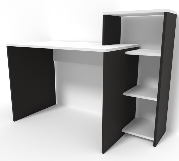 Письменный стол Smartex M2 110cm Белый/Черный