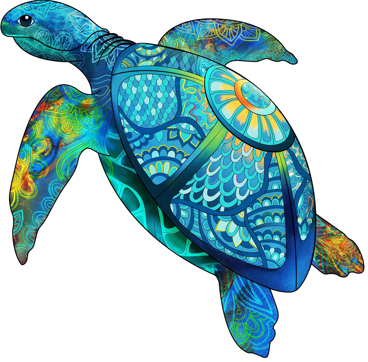 Puzzle Eureka E2D Rainbow Wooden Sea Turtle (473620)